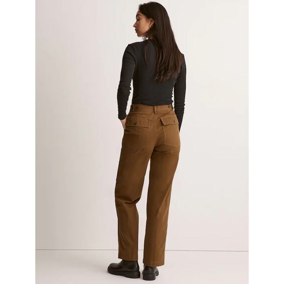 Madewell The Perfect Vintage Wide-Leg Pant: Utility Edition golden spinach - Picture 2 of 7